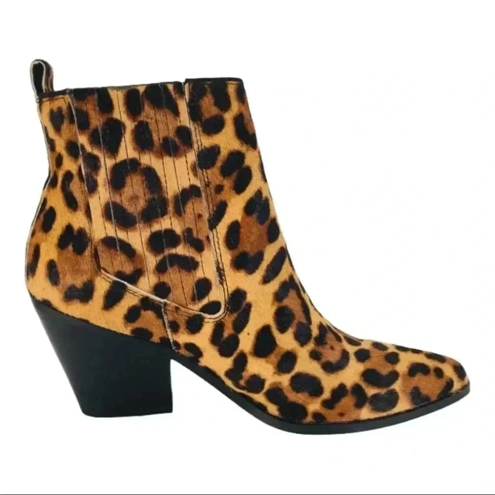 Nine West Lexa Calf Hair Ankle Booties Size 6.5M - Picture 3 of 13